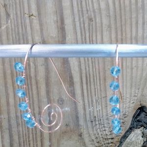 Blue crystal earrings